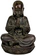 Simple, Spiritual, Beautiful, New Age Graduation Gifts - 15" Large Japanese Sitting Zen Buddhist Monk Statue in Namaste Mudra