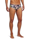 Speedo Men's Team Collection Destination London Water Polo Brief Swimsuit, Black/Hot Pink, 26