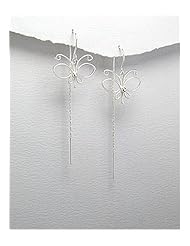 Butterfly Earrings In 92.5 Sterling Silver