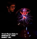 Museum Sized 22" Tall Plasma Globe - Purple Plasma Effect - 15" Diameter Ball