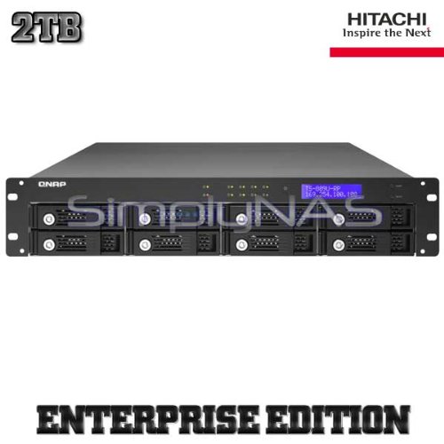 QNAP TS-809U-RP 12TB (6 x 2TB) 8-Bay NAS Integrated with Hitachi Ultrastar A7K3000 (Enterprise)