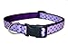 Large Orchid/Navy Polka Dot Dog Collar: 1