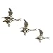 Set of Three Wall-Hanging Flying Gold Ducks