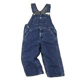 Walls Youth Flannel Lined Washed Denim Zip Fly Bib Overalls (Sizes 6-20)