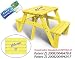 Lohasrus Kids Picnic Table 20322 - Passed Safety Standards ASTM F963-07, Dual Non-toxic Painted Fir, for ages 2 to 6, 1 seated each side, Free Drawing Book