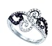Stunning 10k. Black and White Diamond Fashion Ring 1/3 Ctw. " Size 7 "