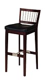 Bar Stool with Metal Stretcher in Cherry Finish