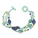 Jewelry : Sterling Silver Amazonite, Lapis and Chalcedony Beaded Bracelet by Sajen