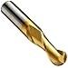 Precision Twist EB3302MG Solid Carbide End Mill, TiN Coated, 2 Flute, Ball End