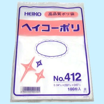 ポリエチレン袋0.04mm 0.04×230×340 No.412