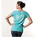 Give Back with Gaiam Organic Cotton Short Sleeve Thoughtful Tee T-shirts Heart Print (Turquoise Blue) S, M, L, XL 10% of Sales goes to a Charitable Organization!
