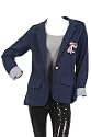 X58 New Womens Plain Navy Blazer Suit Jacket Size 8-12