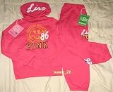 VICTORIA'S SECRET PINK HOODIE SWEAT PANTS SET SMALL NEW