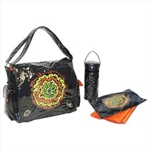 Kalencom 0-88161-22610-1 Sam's Messenger Diaper Bag in Orange Sunburst