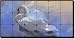 Transformation by Leslie Macon - Swan Wildlife Tumbled Marble Mural 12