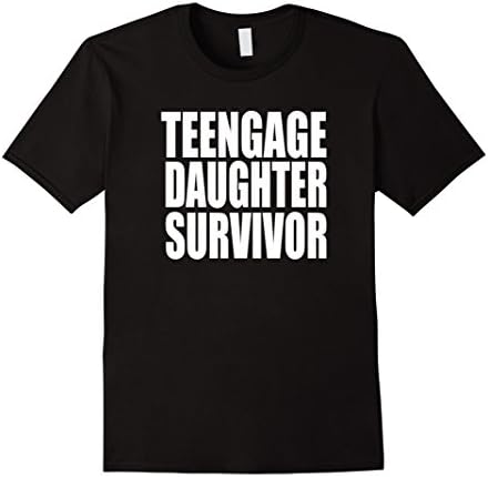 Men's Teenage Daughter Survivor Shirt Vintage Burnout Graphic Tee XL Black