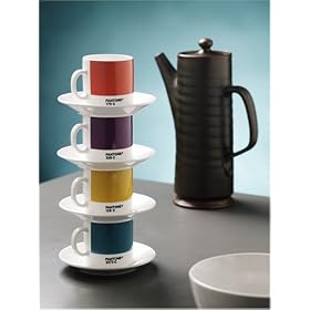 Pantone� Set of 4 Mixed Colour Espresso Cups (2008)