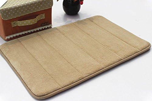 Hot Modern Memory Foam Bath Rug NonSlip Bathroom Carpet Microfiber Mat 8 Colors Colors:Khaki Size:60x90CM/24"x35"