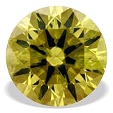 0.18 Ctw Canary Yellow Round Shape Loose Real Diamond