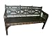 Indian Furniture Antique Ox Cart Wooden Bench with Brass...