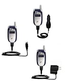 Deluxe Kit for the Motorola V551 includes a USB cable with Car and Wall Charger - Gomadic Brand w/ TipExchange Technology