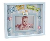 My First Haircut Boys Picture Frames in Wood Frame