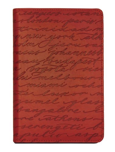 Verso Kindle Cover, Cities by Sharyn Sowell (Fits Kindle Keyboard), Red/Grey