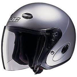 HJC CL-33 Open Face Motorcycle Helmet Silver Medium