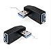 JINHEZO USB 3.0 Vertical Male to Female Adapter Left Angle and Right Angle Adapter primary