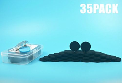 ZELAF® 35-Pack Aromatherapy Essential Oil Diffuser Locket Necklace Round Refill Pads for Zelaf N4 EO Locket and More (Black)