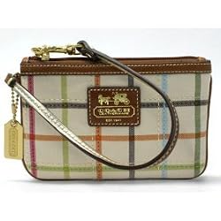 Coach Bleecker Tattersall Wristlet