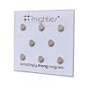 Three By Three Seattle Mighties Magnets, 1/4 inch Diameter, Chrome, 8 Pack, 20100