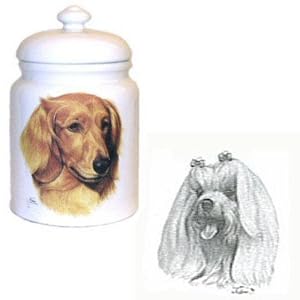 Maltese Cookie Jar, Porcelain by Rosalinde by Porcelain Rosalinde