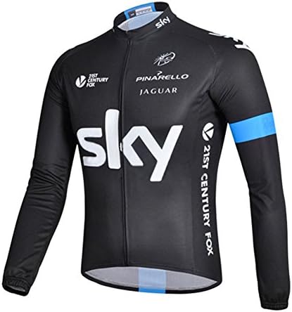 Sport360 Autumn and Winter Long Sleeve Fleece Cycling Jersey Suit Mountain Bike Perspiration Breathable Riding Clothes Thermal Fleece Cycling Clothing Windproof Jersey