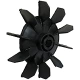 SODIAL(R) Air Compressor Part Black Plastic 14mm Inner Dia. Ten Vanes Motor Fan Blade