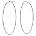 Silver Designer Oval Earrings