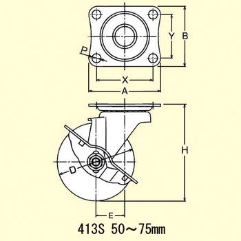 Cover image : ハンマー S型自在 SP付 ゴム車50mm
