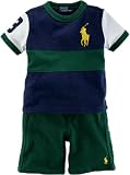41wWSBp5JSL. SL160  Polo Ralph Lauren Infant Boys Big Pony Tee & Short Set (18M, New Forest Green) Reviews