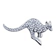 Clear Crystal Kangaroo Brooches And Pins
