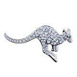 Clear Crystal Kangaroo Brooches And Pins