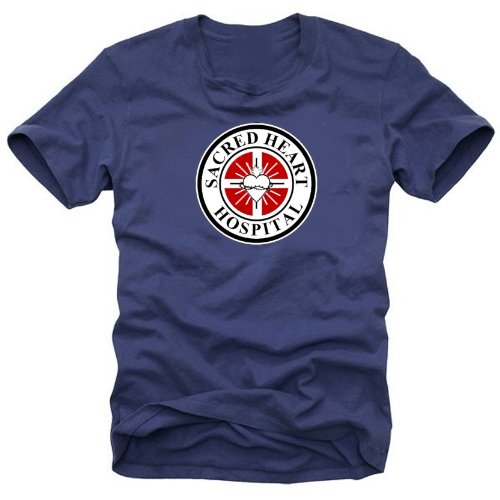 coole-fun-t-shirts Herren t-shirt SCRUBS Sacred Heart Hospital -  navy  GR.XXXL Preisvergleich