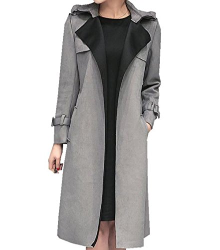 GuDeKe レディース 秋 冬 ウインドプレーカー 長袖 ロング ジャケット 細身 カジュアル 薄手 エレガント 大きいサイズ ロング カーディガン ロング コート