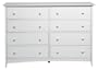 Hawthorne 8 drawer Dresser, 40.5"Hx59"W, WHITE