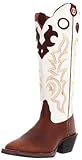 Tony Lama Women's Beige Mustang Buckaroo RR2007L Boot,Beige Mustang/White Baron Calf,6.5 B US