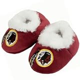 WASHINGTON REDSKINS OFFICIAL LOGO BABY BOOTIE SLIPPERS 6-9 MOS