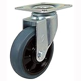 ナンシン:微音キャスター 125mm STLS-125 NRB グレー hc5690557250