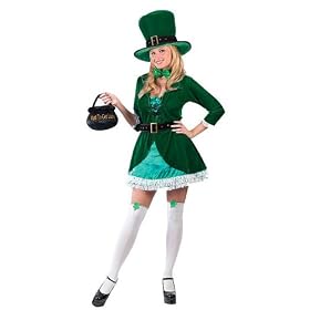 Adults' St. Patrick's Day Sassy Leprechaun Costume - L