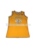 Yellow No. 22 Game Used Michigan Tech Russell Basketball Jersey