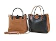 Tory Leather Contrast Leather Tote Bag