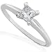 1/3ct Princess-cut Diamond Solitaire Ring in 14k White Gold (H-I/SI2-I1)